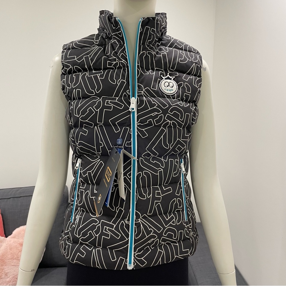 NWT LPGA GOLF WEAR Women's Puffer Vest with Pockets and Detachable Hood Size S